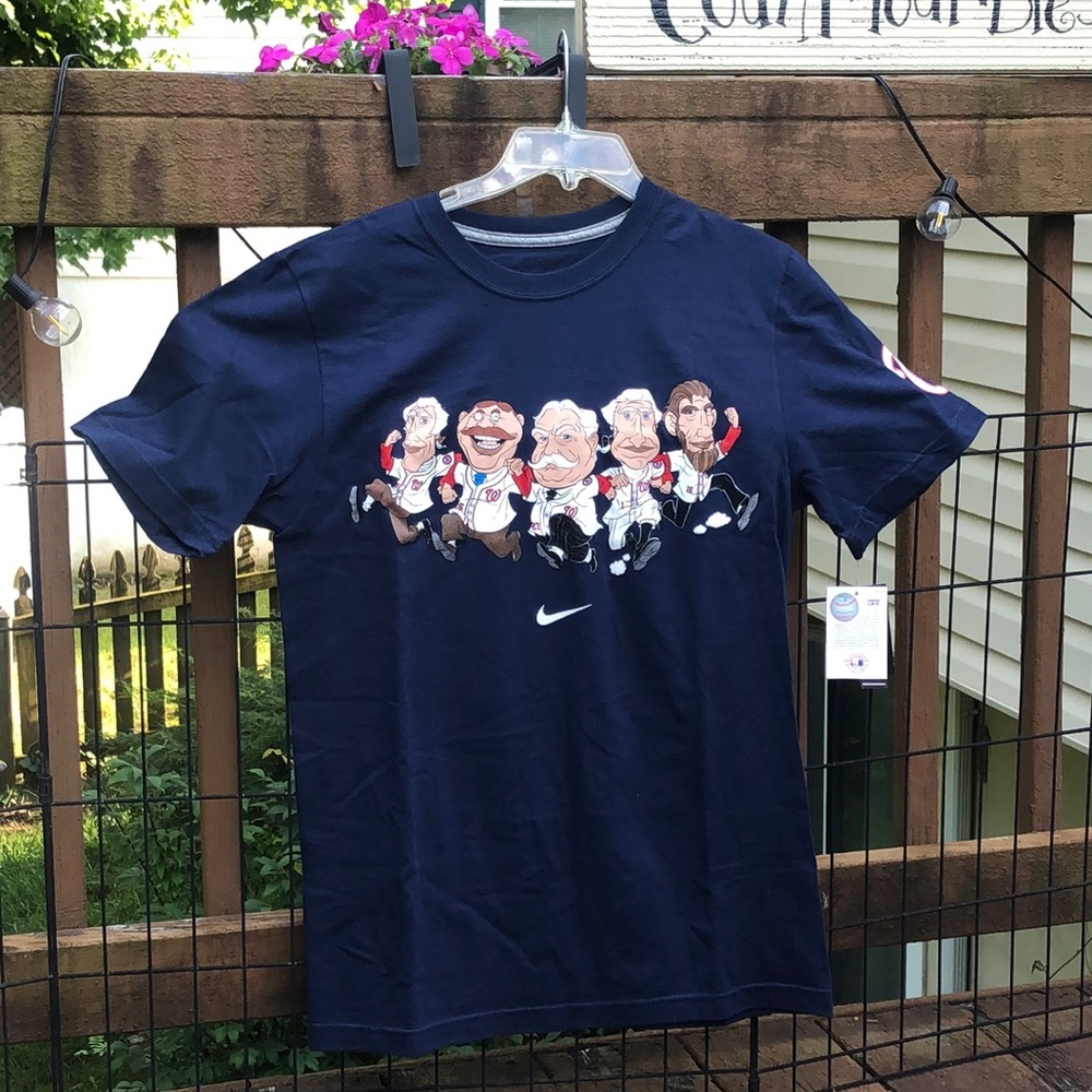 NWT Nike Washington Nationals Racing Presidents tshirt
